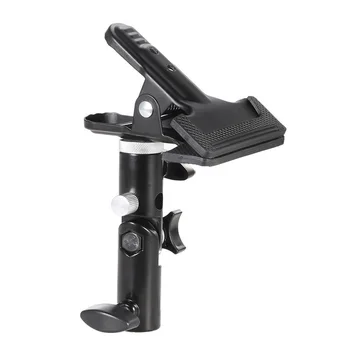 

Andoer Clamp Clip Holder with Light Stand Attachment 1/4" to Screw Mount Swivel Adapter for Photo Studio Reflector & Background