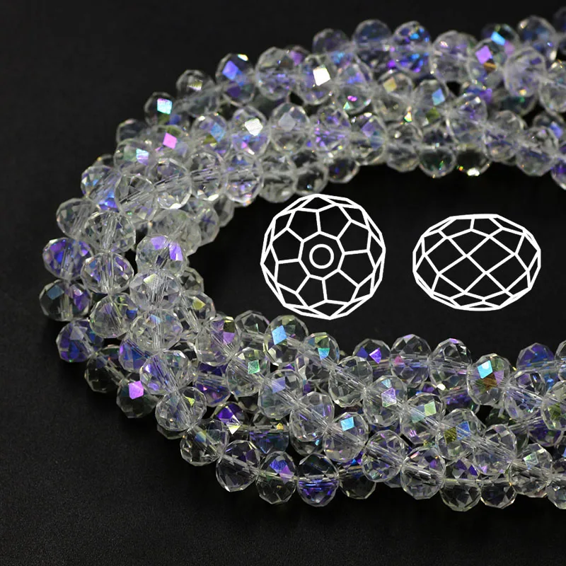 Freeshipping 100Pcs Top Quality Czech Crystal Faceted Rondelle Beads 3x 4mm Pick 
