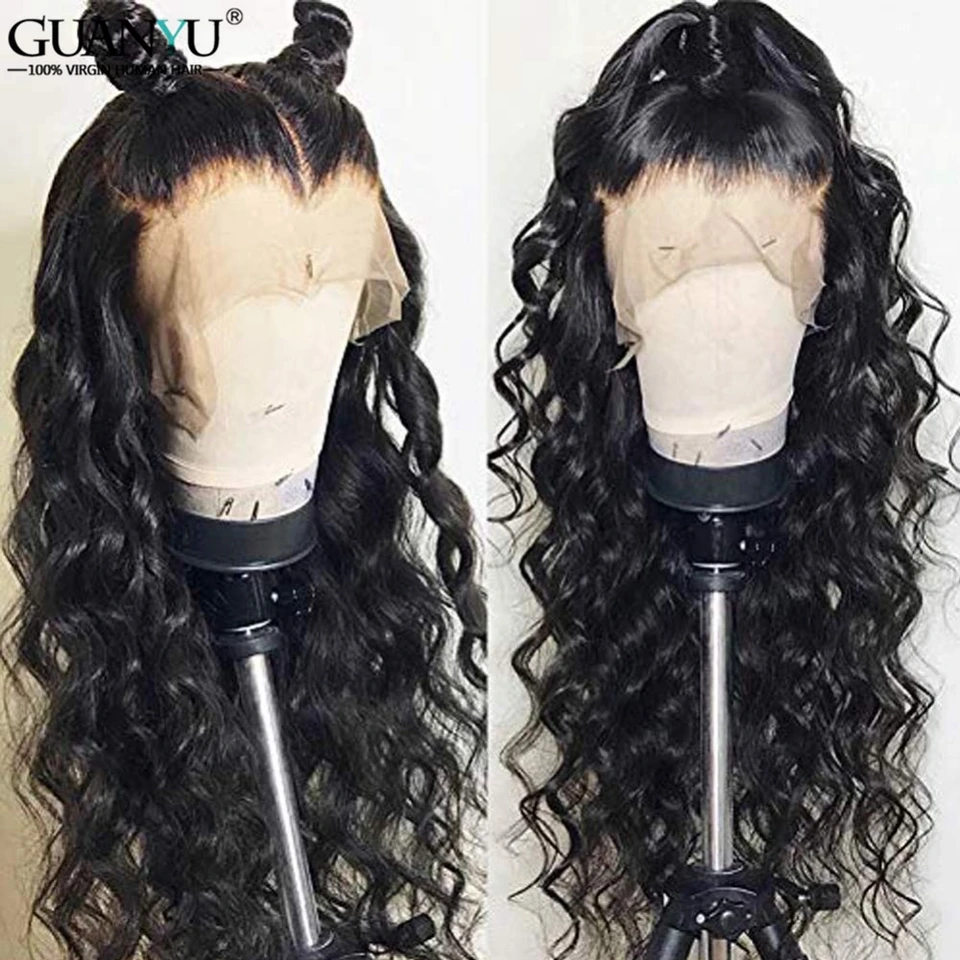 Loose Deep Wave Lace Front Wigs Brazilian Remy Curly Lace Front Human Hair Wigs For Black Women With Baby Hair Natural Hairline