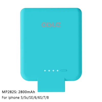 MP282S-LIGHT BLUE Чехол для телефона с аккумулятором для iPhone 5, 2800 мА/ч, портативная зарядка для iPhone 5S, внешний аккумулятор для iPhone SE, тонкий внешний аккумулятор - Цвет: MP282S-LIGHT BLUE