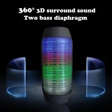 Горячий Красочный светодиодный Bluetooth динамик беспроводной супер бас сабвуфер Спорт на открытом воздухе TF USB звуковая коробка портативный динамик FM