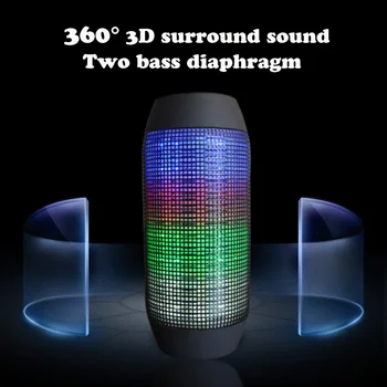 

HOT colorful LED Bluetooth Speaker Wireless Super Bass Subwoofer Outdoor Sport TF USB Sound Box FM Portable Speaker