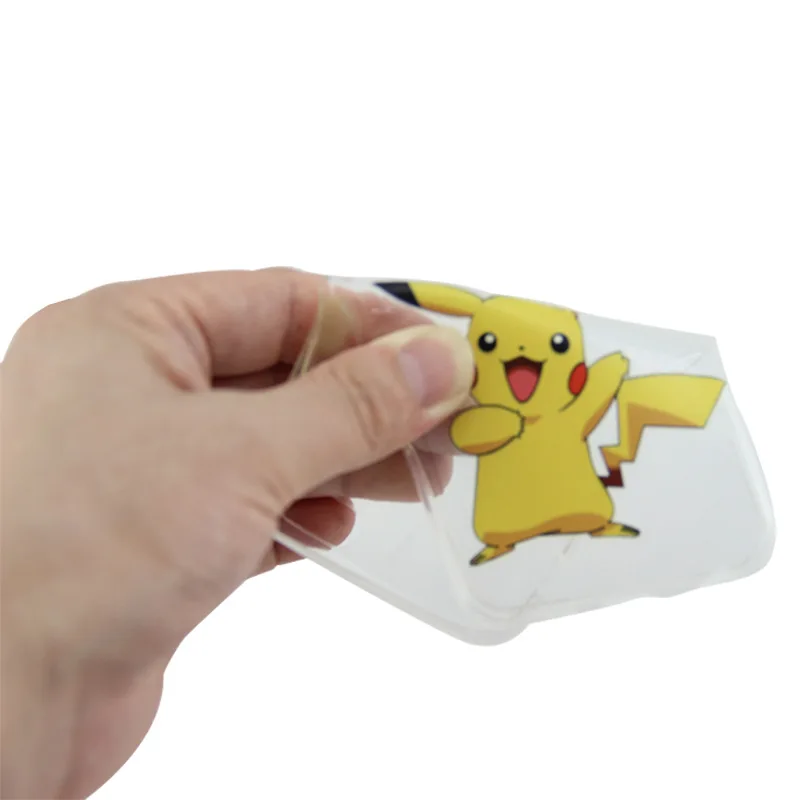 Cute Soft TPU Silicone Covers for Fundas Iphone 8 7 7plus 6 6S 5 5SE Cartoon Animals Phone Cases Pokemons Pikachue Back Cover