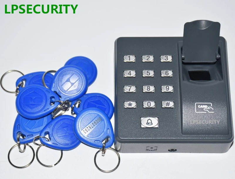 

LPSECURITY 10PCS TAGS 500 users Biometric Standalone Fingerprint Access Control RFID Reader Scanner Sensor For Door Lock