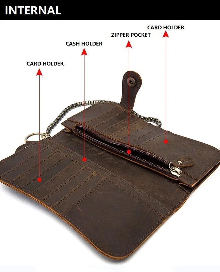 Брендовый Длинный кошелек, мужской кошелек на молнии, кошелек с карманом для монет, мужские кошельки, повседневный деловой держатель для карт, винтажный большой кошелек, мужской клатч