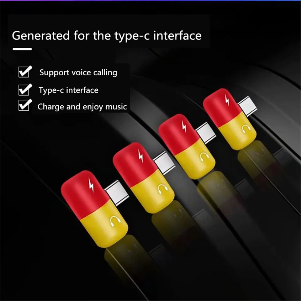 Type C To 3.5mm Jack Headphones Adapter Fast Charging Adapt Play Music Audio Earphone Type C USB C Cable For Xiaomi Mi8 Adapter