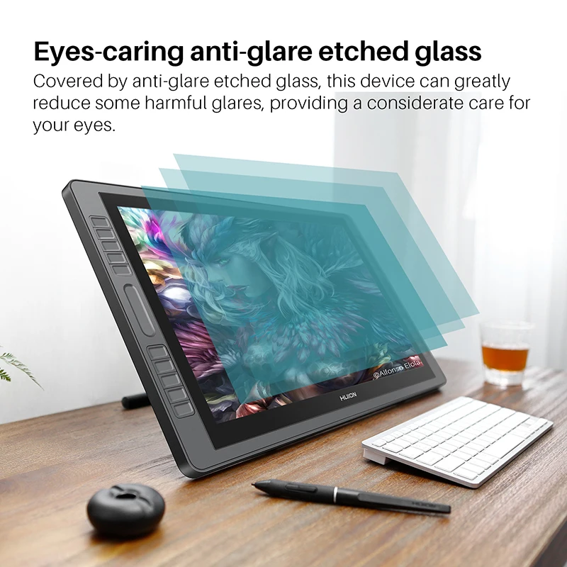 HUION Kamvas Pro 22 2019 ручка планшетный монитор Графика чертежная Дисплей для контроля
