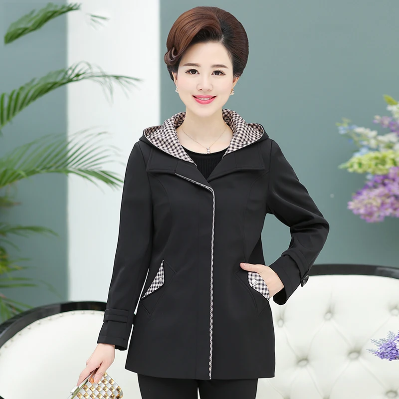 coffee Et D'âge black La Printemps Mode De Femelle vent Moyen 2019 Manches Femmes Automne Nouveau Hy514 Longues Capuchon Coatodfvebx Plus Khaki Coupe Veste À Taille xqZgxwzS6