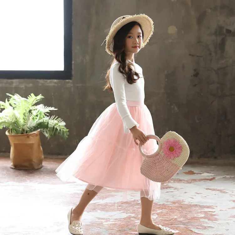 Tulle Baby Skirt Kids Girl 2019 Ball Gown White Pink Long Skirt For Girl Kids Summer Spring Autumn School Teen Children Clothing 2  3 4 5 6 7 8 9 10 11 12 13 14 15 years  big little teen skirts tulle skirt for kids (3)  16.jpg