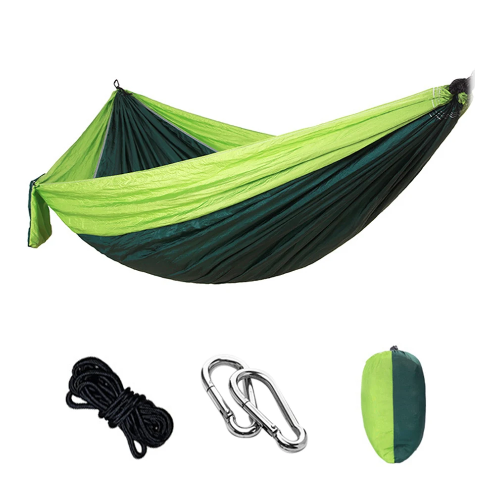 

Outdoors Camping Hammock Hanging Swing Sleeping Bed Lightweight Portable Nylon Parachute Double Hammock for Backpacking Travel
