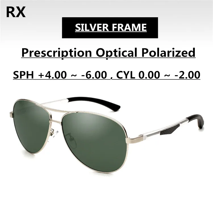 Men Sunglasses Polarized Optical RX Lenses Anti reflective Green