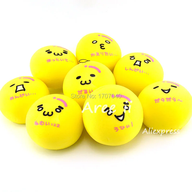 Новинка 10 см мягкий булочка Kaomoji jumbo желтый японский хлеб с движением