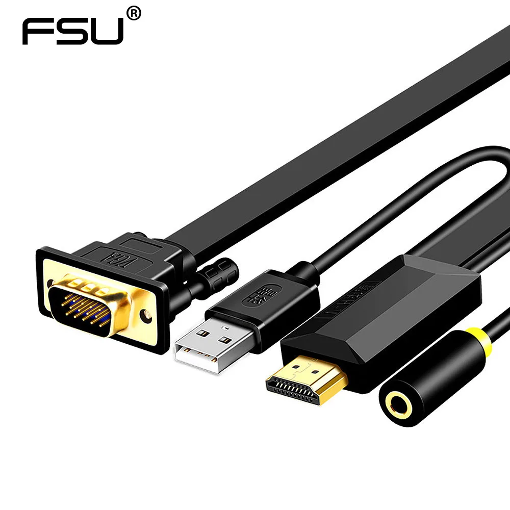 Кабель HDMI VGA HD 1080P с аудио кабелем 1/2/3/5 м|Кабели HDMI| |