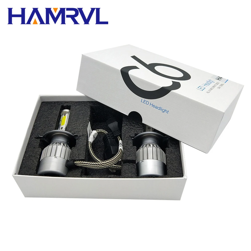 2 шт. C6 автомобильные H4/9003/HB2 Hi/Lo Двухцветные светодиодные лампы для фар H1 H3 H7 H8/H11