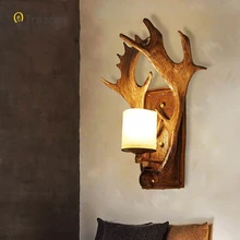 Рождественские вечерние настенные светильники, светодиодный светильник для украшения дома, лампа для коридора, Лампада де parede, деревянные рога, балкон, внутреннее освещение