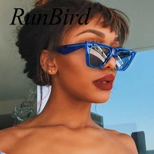 Новейшие модные квадратные солнцезащитные очки для женщин Кошачий глаз Роскошные брендовые большие черные солнцезащитные очки зеркальные очки lunette femme Oculos 1054R