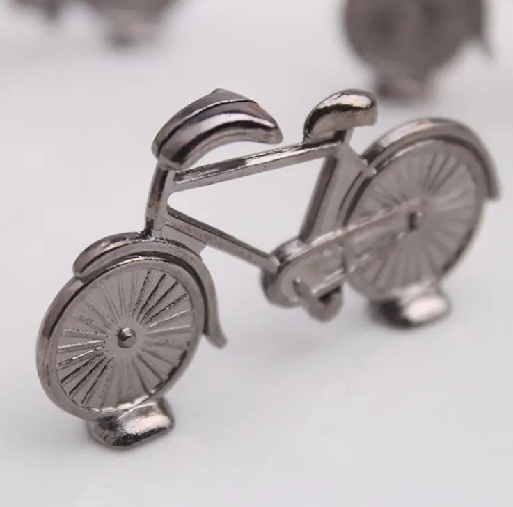 

50pcs/lot zinc alloy bicycle place card holder wedding home table decoration place card holder message holder