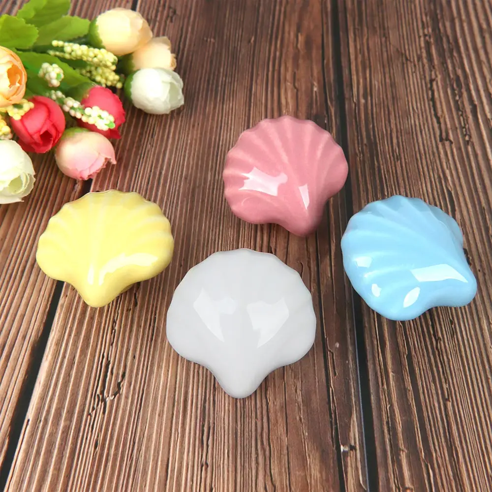 High Quality 1 pc 4 Colors Ceramic Pull Door Knob Cabinets Drawer Handles Home Decor Furniture Hardware Home Improvement