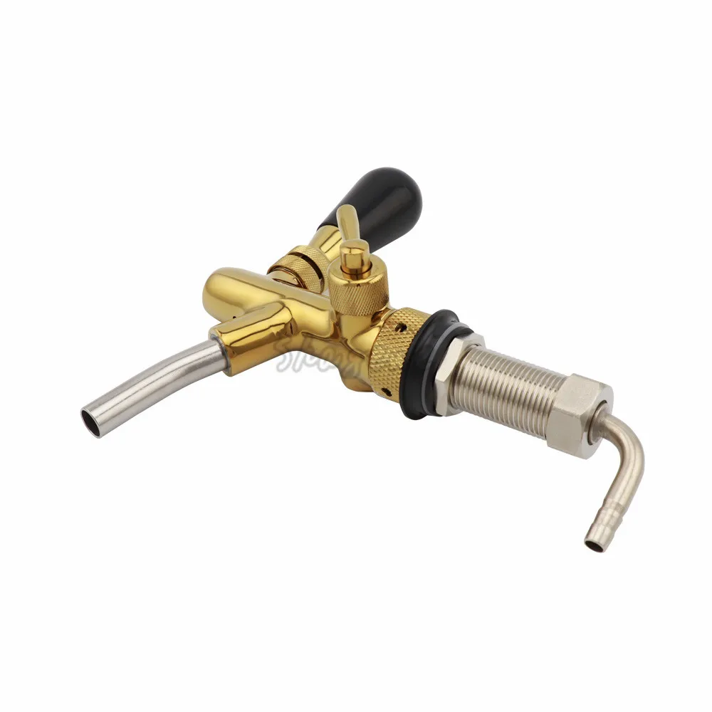 Golden Plating Beer Faucet Adjustable Beer Tap Faucet Flow Control 73mm Long Shank Home brew Keg Tap Dispenser (4)