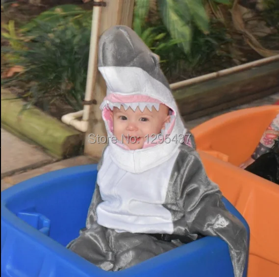 Новинка; костюм для маленьких девочек и мальчиков с изображением акулы; костюм на Хэллоуин; одежда для костюмированной вечеринки; праздничный костюм Пурима