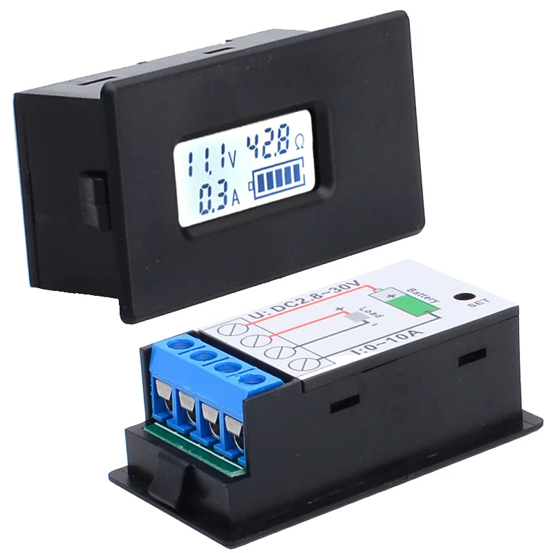 NEW Li-ion battery tester LCD 18650 26650 Voltmeter Ammeter L2KS 