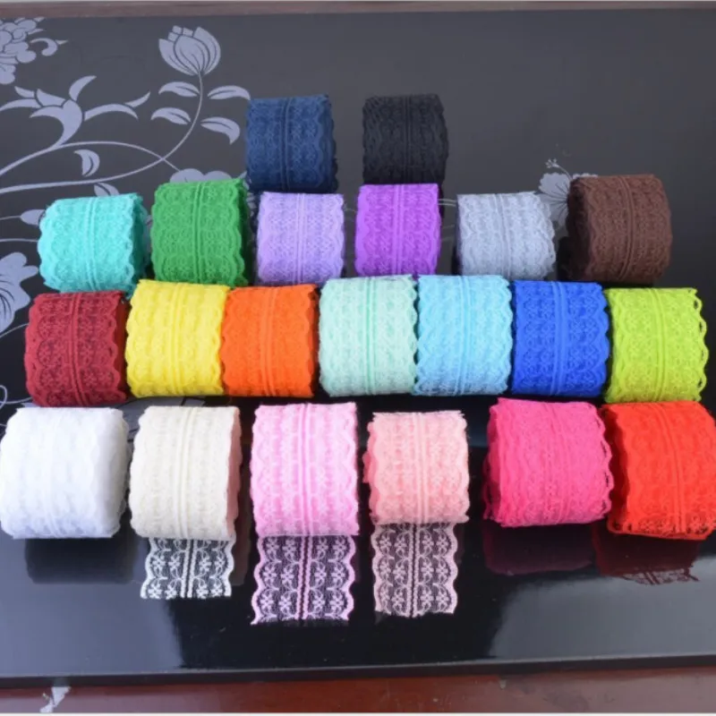

10yard/lot 45mm width Lace Fabric Trim Ribbon DIY Garment Accessories embroidered lace ribbon Bilateral