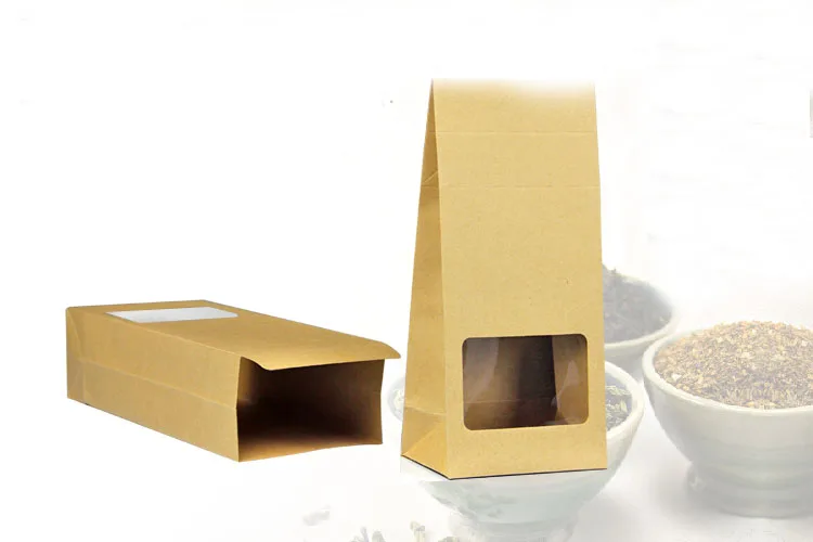 10*23,5*6 см 20 шт качественная упаковочная подставка из крафт-бумаги, мешок для еды, квадратная коробка, пакеты для орехов/чая/торта/печенья/кофе