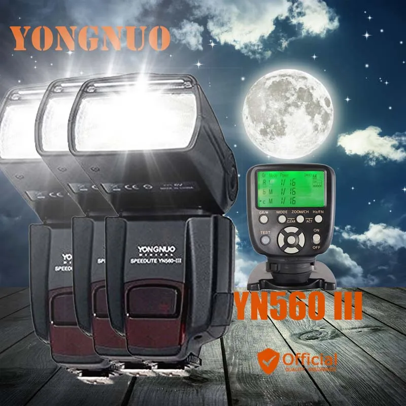 

3*Yongnuo YN560 III 2.4G Wireless Manual Flash Speedlite+Transmitter Controller For Canon EOS 1Ds 5D 1D Mark III 50D 60D 77D 7D