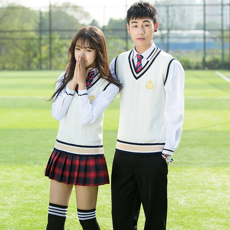 高校生ユニフォーム韓国中学生英国式クラスサービス秋のキャンパス服jkユニフォーム School Uniforms Aliexpress