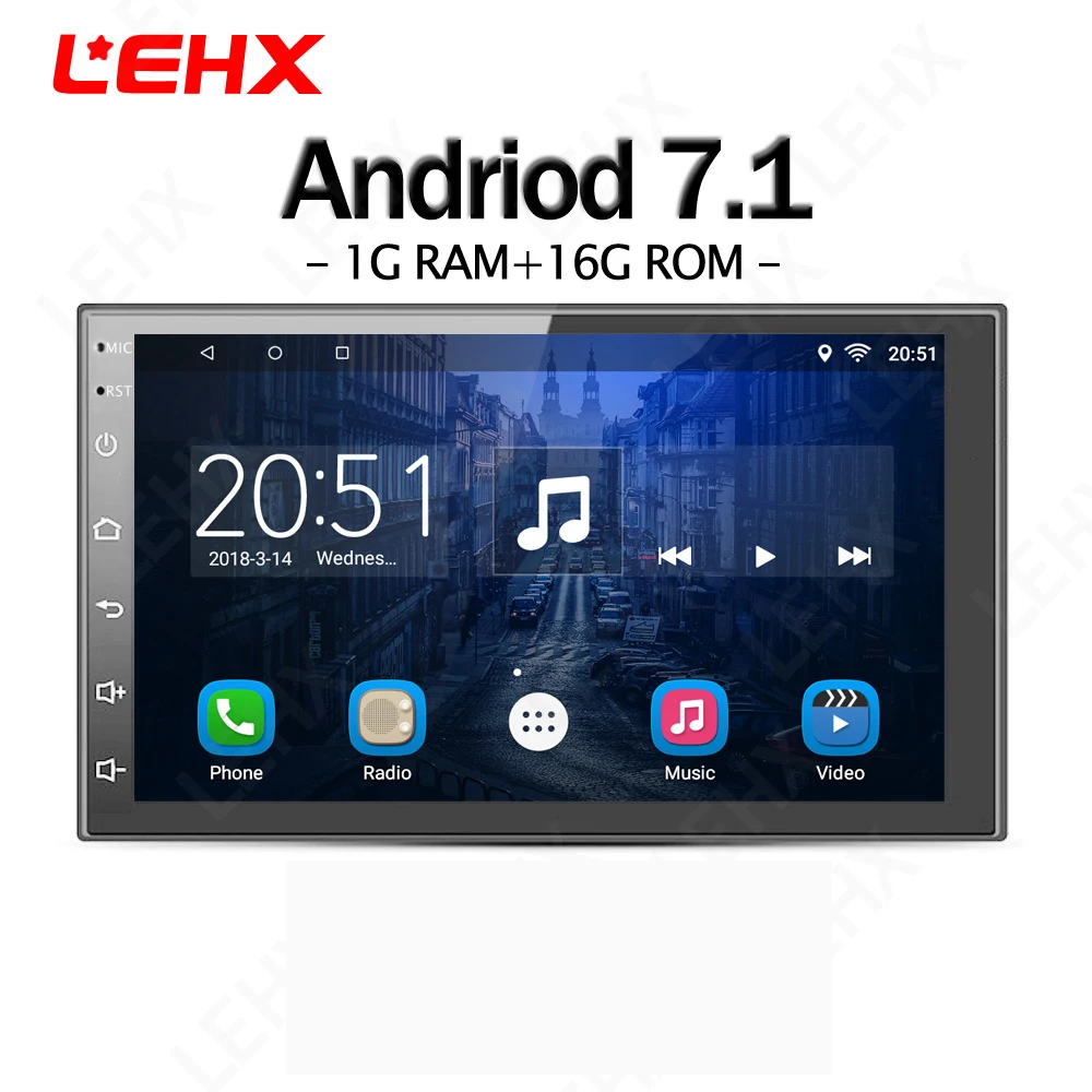 

Universal GPS Navigation WiFi Car Radio MP5 Player for VW Toyota Android USB Audio Multimedia Players Bluetooth FM AM TPMS DVR
