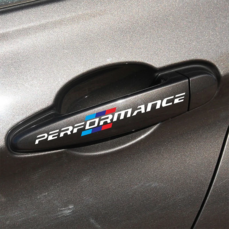 4 шт. автомобиль наклейка для дверной ручки украшение автомобиля stickler для bmw M Стикеры X1 X3 X4 X5 X6 X7 e46 e90 f20 e60 e39 f10 автомобильные аксессуары