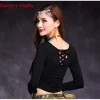 Adult Sexy Sequin Mesh Belly Dance Tops Shirt Costumes for Women Bellydance Indian Dancing Clothes Dancer Wear ► Photo 2/6