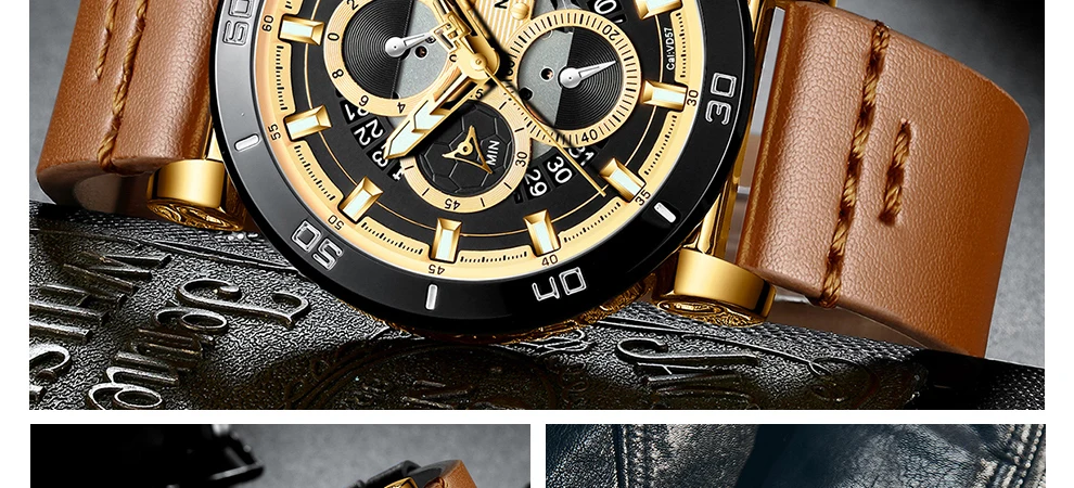 NAVIFORCE для мужчин s спортивные часы лучший бренд класса люкс водостойкие Секундомер Дата кварцевые часы кожа для мужчин наручные часы для мужчин