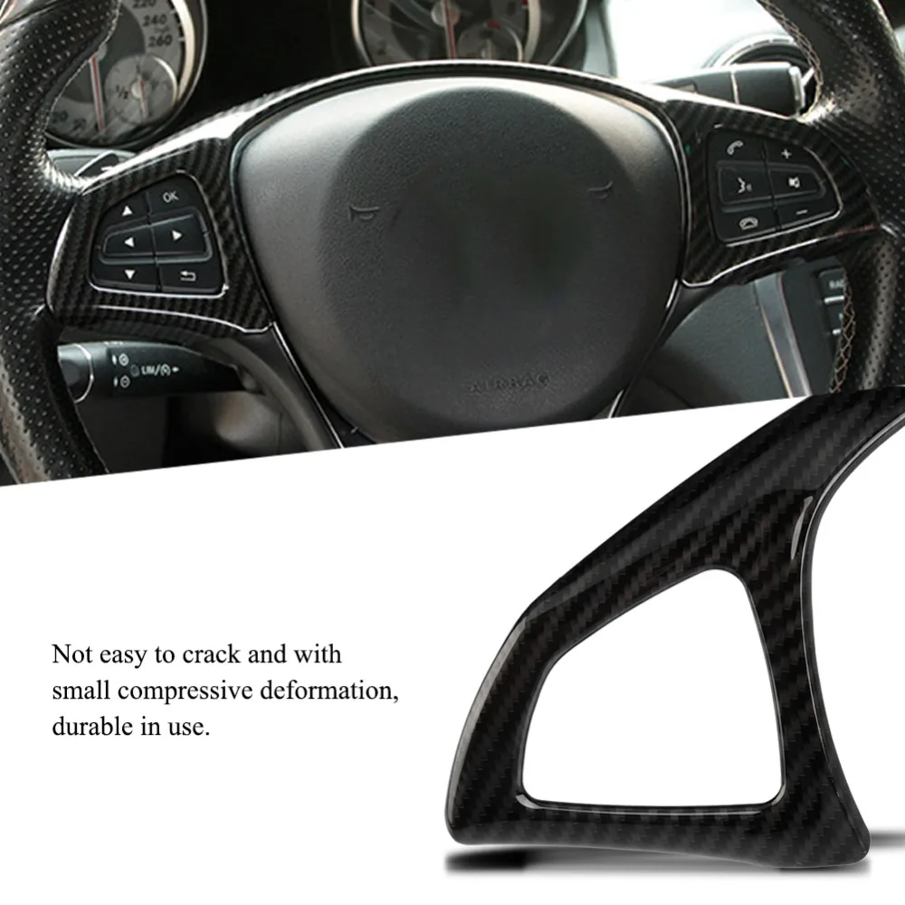 1Pcs Carbon Fiber Style Car Steering Wheel Frame Trim for Mercedes Benz