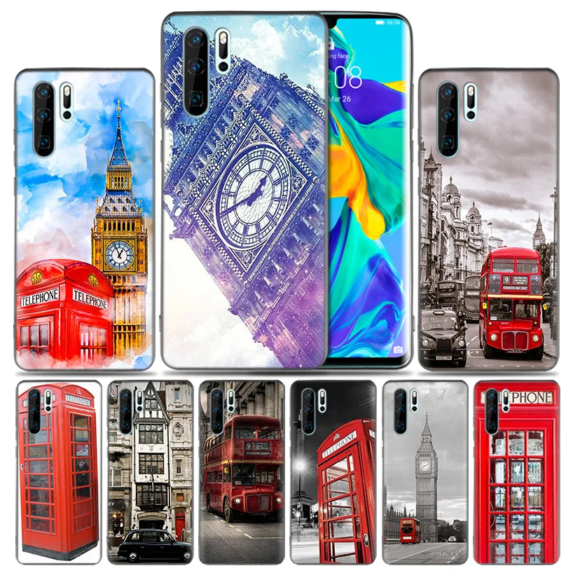 

london bus england telephone Case For Huawei Honor 8X 10 lite 20 Pro 20i V20 8C 8A Play Y5 Y6 Y7 Y9 2018 2019 Enjoy 9S 9E Cover