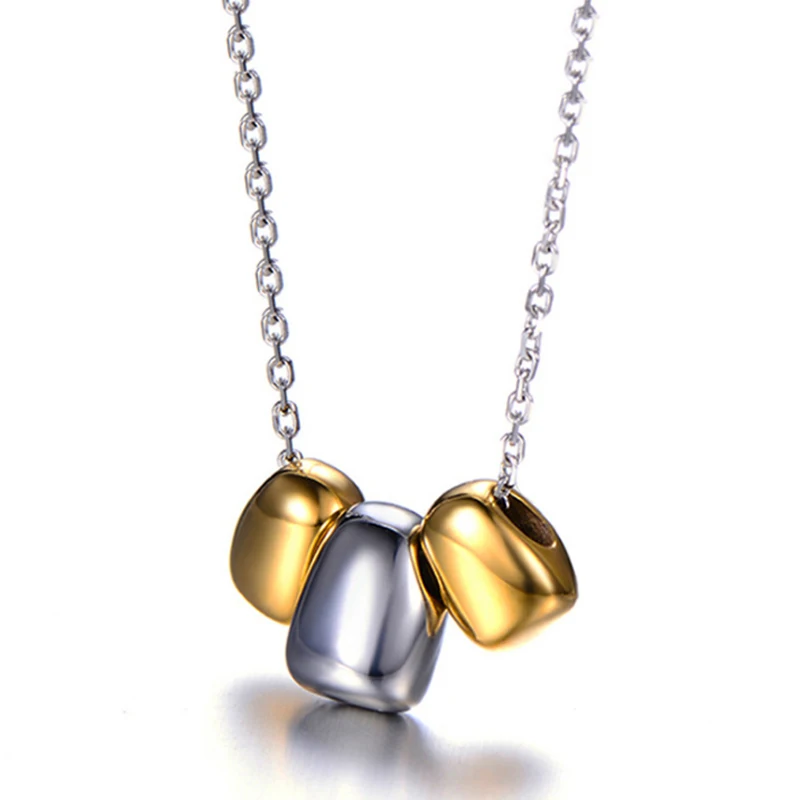

Hot Men's 316L Stainless steel Necklaces Pendant Necklace Long Chain Silver Gold Color Fashion Women Men Simple Jewelry