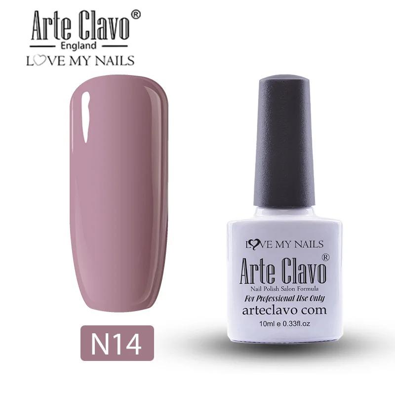 Arte Clavo основа и верхнее покрытие матовый топ гель лак для ногтей 10 мл Прозрачный впитывающий праймер гель лак для ногтей маникюр телесный розовый - Цвет: N14