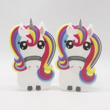 3D мультяшный Радужный Единорог Лошадь Пони Мягкий силиконовый чехол для мобильного телефона чехлы Чехол для iPhone 7 7 Plus 4 4G 4S чехлы для айфонов 5 5G 5S SE 6 6G 6 S Plus 6 Plus
