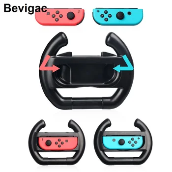 

Bevigac 2pcs ABS Steering Wheel Handle Stand Holder for Nintendo Nintend Switch Left Right Joy-Con Joycon NS NX Controller Game