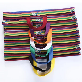 

AIIOU 8PCS/Lot Mens Thongs and G Strings Jockstrap Underwear Gay Sissy Panties Erotic Nylon Spandex Mens Underwear Jock Strap