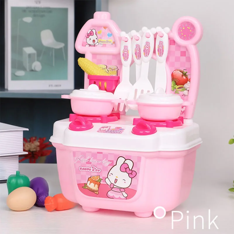 Детские развивающие кухонные игрушки DIY ролевые игры Моделирование Еды Кухня розовый синий набор для приготовления пищи детская игрушка для девочек
