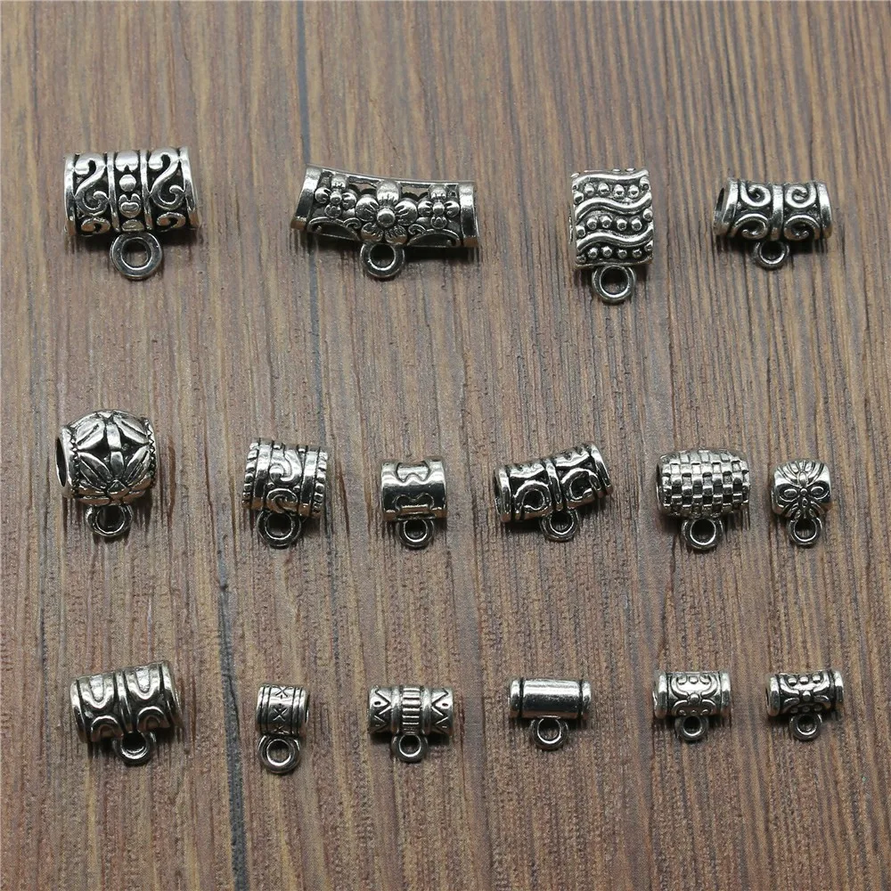 Charms Connector Bails Beads Antique Silver Bails Beads Charms Jewelry