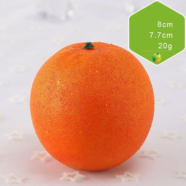 orange Искусственное яблоко, искусственные фрукты, украшение для дома, оранжевый орнамент, ремесло, еда, реквизит для фотосъемки дома - Цвет: orange