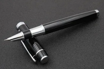

METAL PEN BLACK GIFT Silver accessories F Fountain Pen