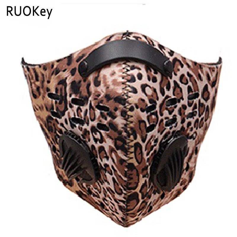 

Camo Leopard Pm2.5 Healthy Carborn Half Face Mask Sports Dust Protective Smog Filters Mask Mascaras Ciclismo