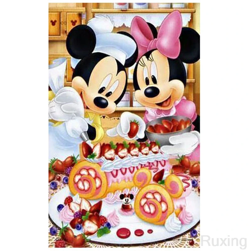 

Full square drill Mickey Mouse Diamond Painting Disney Mosaic Rhinestone Embroidery Home Decoration PaintingKids Gift