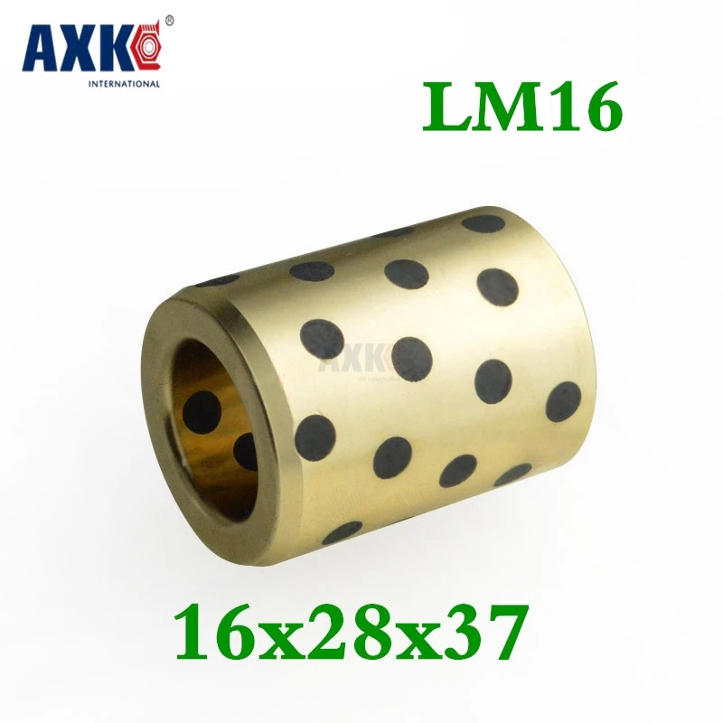 

10pcs 16x28x37 Mm Linear Graphite Copper Set Bearing Copper Bushing Oil Self-lubricating Bearing Jdb Free Shipping Lm16uu Lm16