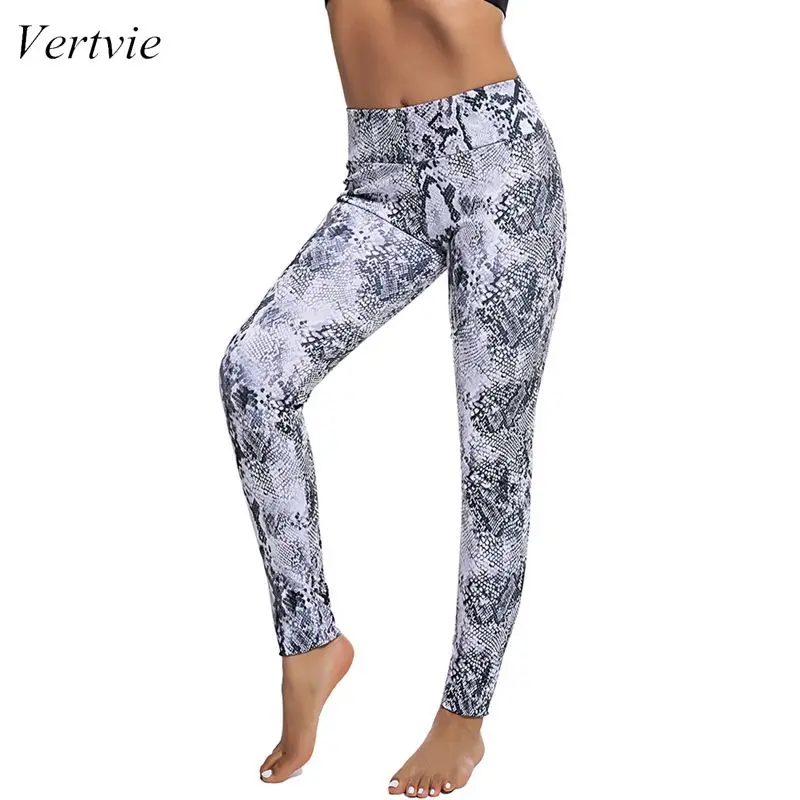 

Vertvie 2019 New Women's Yoga Fitness Pants Seamless Sport Gym Leggings High Waist Print Trousers Anti Cellulite Leggings