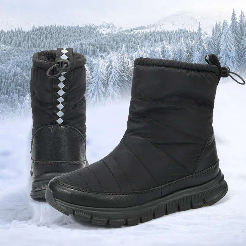 

Women's Winter Shoes Women Shoes Mid Calf Boots Plush Wool Snow Boots Women Winter Boots Plus Big Size bota feminina FW216