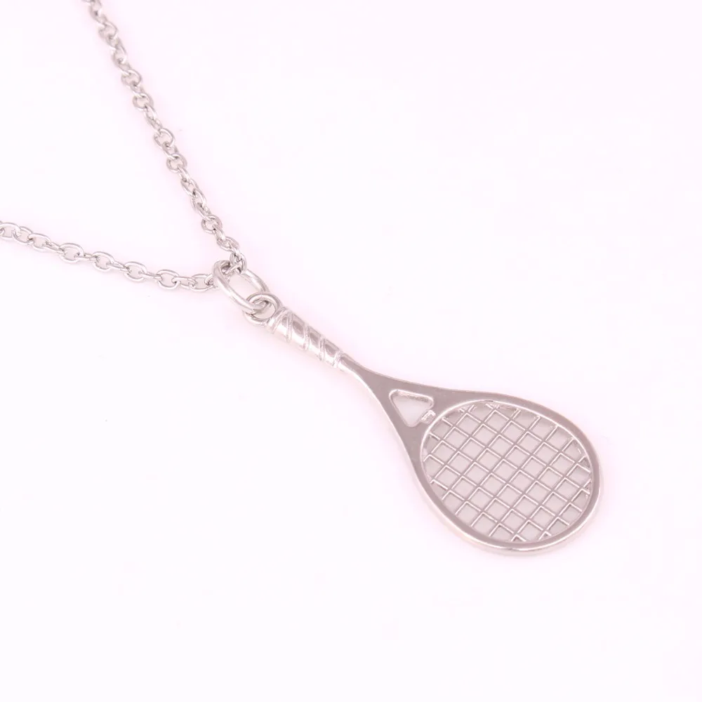 Drop shipping 1pcs Tennis racket pendant with 18" link Chain Tennis